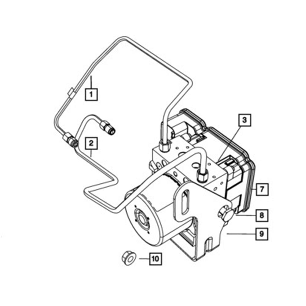 Гидравлический блок ABS / контроля устойчивости 68046388AA